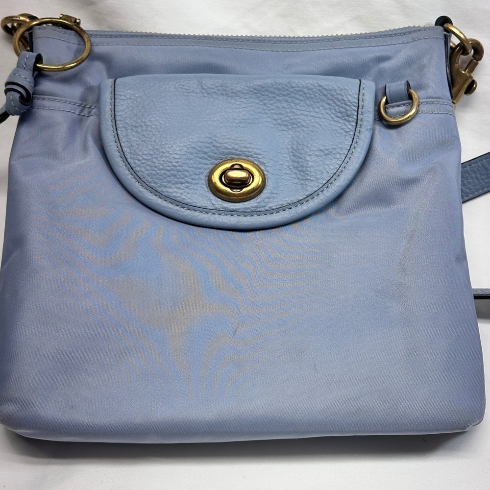 Coach Colorblock Nylon & Leather Turnlock Crossbody Bag A2022-3170 - Picture 3 of 8
